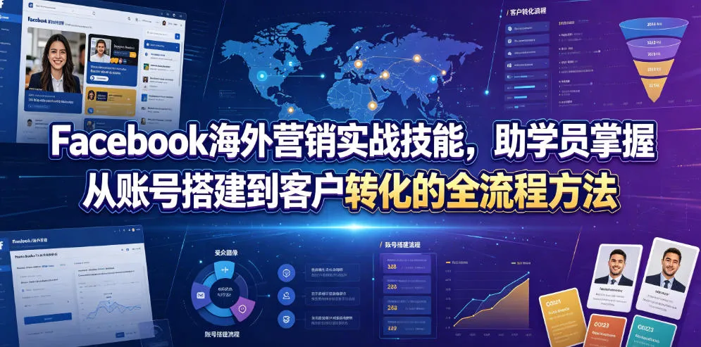 Facebook海外营销全攻略：从账号搭建到客户转化，实战技能深度解析_趣客盟