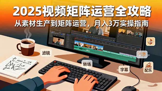 2025短视频矩阵运营全攻略：从素材生产到矩阵运营，月入3万实操指南-趣酷猫资源网