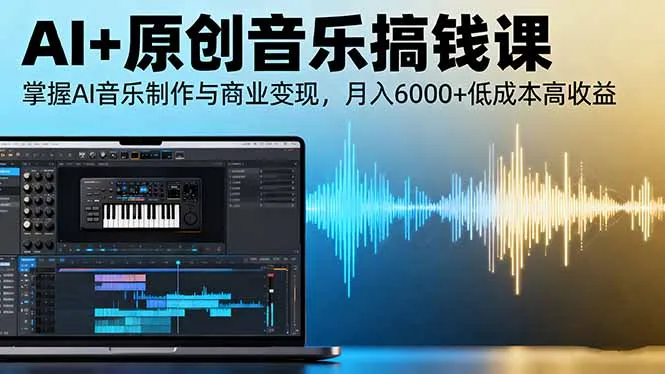 AI+原创音乐搞钱课：掌握AI音乐制作与商业变现，月入6000+低成本高收益-趣酷猫资源网
