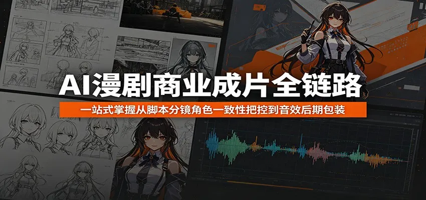 AI漫剧商业成片全链路：一站式掌握从脚本分镜角色一致性把控到音效后期包装_趣客盟