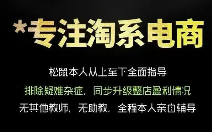 松鼠会电商VIP课程,从基础布局到高阶优化,助你掌握淘宝运营逻辑,提升店铺流量与转化(更新0910)