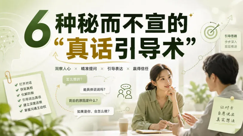 《揭秘6大不为人知的“真话引导技巧”付费内幕》 - 趣客盟
