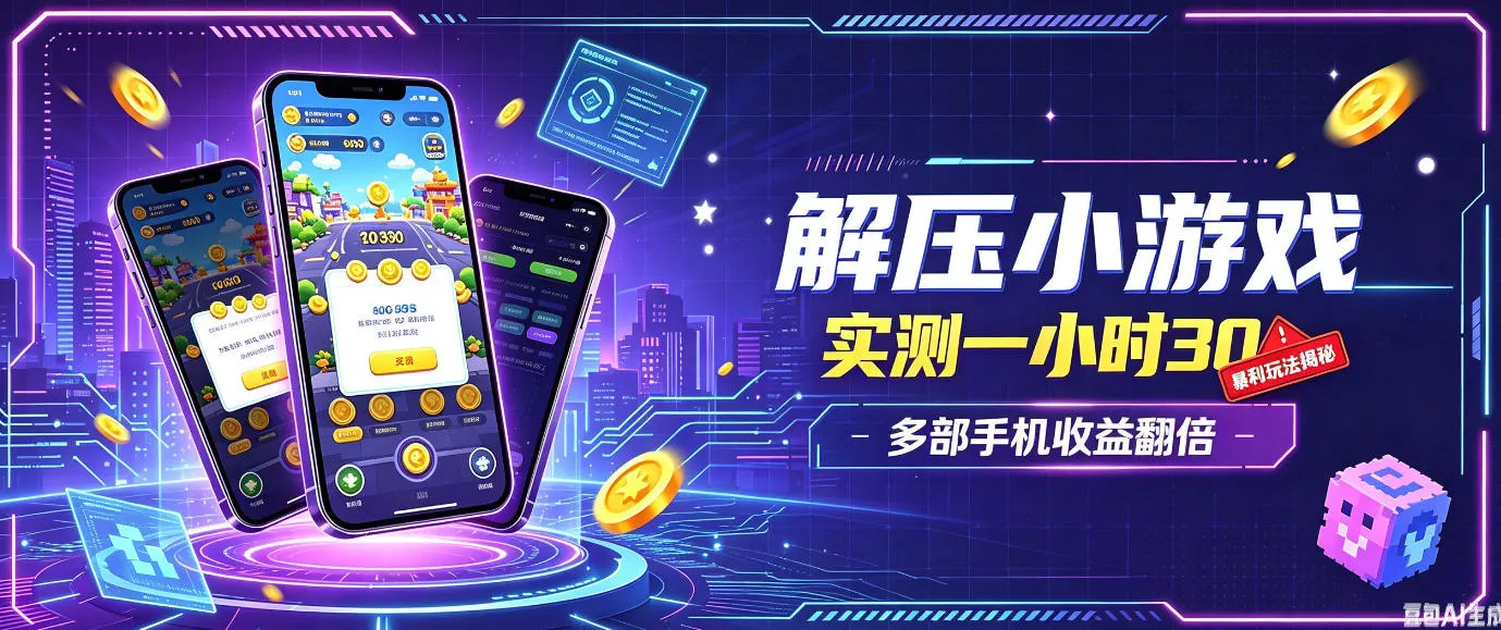 小游戏全流程玩法,实测一小时搞30,简单无脑解压,当天做当天就能看到进账,直接冲就行【揭秘】 小游戏全流程玩法,实测一小时搞30,简单无脑解压,当天做当天就能看到进账,直接冲就行【揭秘】