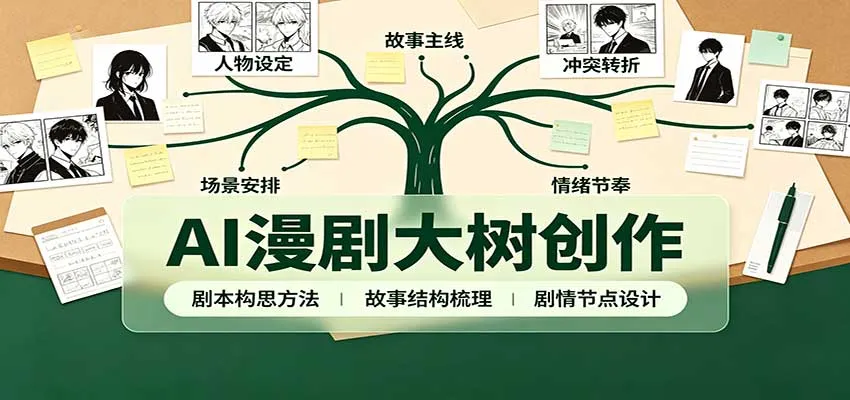 AI漫剧大树创作指南：剧本构思全解析+软件插件配置+配套工具资料汇总 - 趣客盟