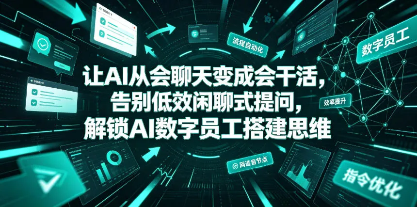 解锁AI高效协作新境界：告别低效闲聊，打造数字员工搭建攻略_趣客盟