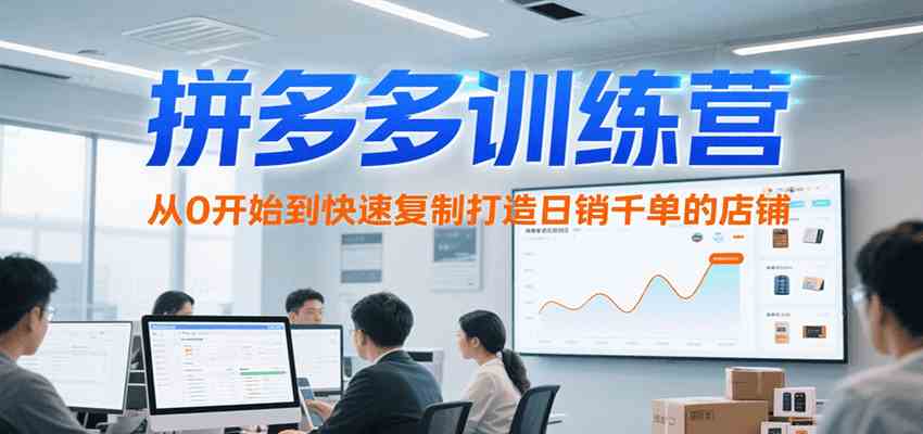 拼多多训练营，从0开始到快速复制打造日销千单的店铺（更新7月）-趣酷猫资源网
