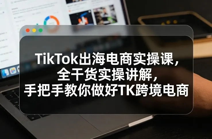 TikTok出海电商实操课，全干货实操讲解，手把手教你做好TK跨境电商-趣酷猫资源网