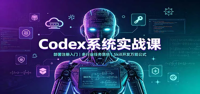 Codex实战教程：入门部署与注册，多行业应用落地，Skill万能开发公式详解 - 趣客盟