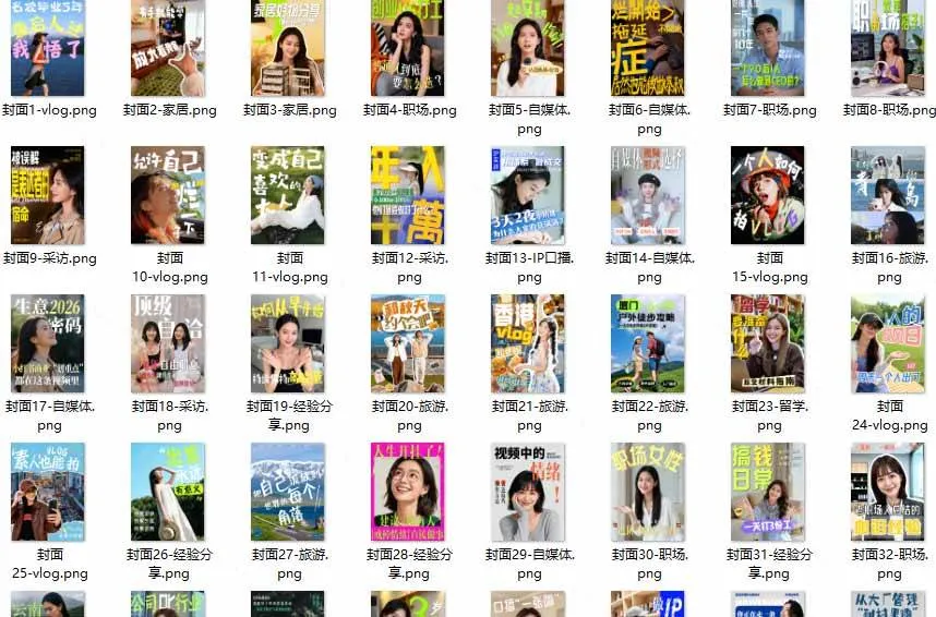 (20246期)高质量素材!200款+剪映高级美观网感封面预设,各行业通用,3s搞定超美观视频封面 爆款封面模板、 (20246期)高质量素材!200款+剪映高级美观网感封面预设,各行业通用,3s搞定超美观视频封面 爆款封面模板、