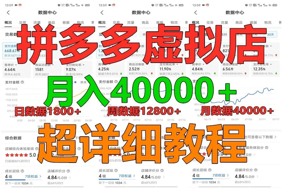 拼多多虚拟电商训练营月入40000+，全网最详细，你做你也行，暴利稳定长久-趣酷猫资源网