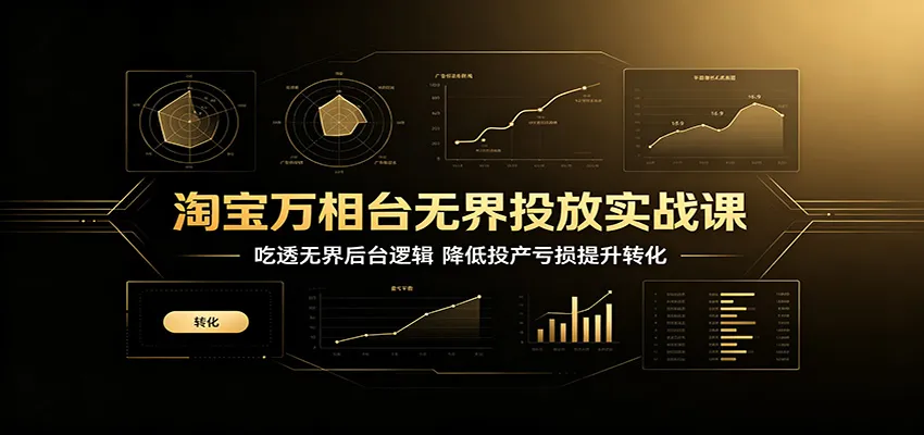 淘宝万相台无界投放深度解析：掌握后台逻辑，精准优化降低亏损，提升转化率_趣客盟