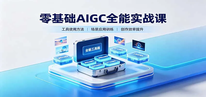 AIGC全能实战课程：绘画、影音、PPT、小说多场景AI创作入门指南 - 趣客盟
