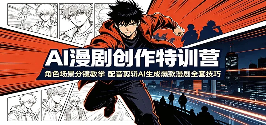AI赋能漫剧制作：角色场景分镜与AI配音剪辑全攻略，教你打造爆款漫剧_趣客盟