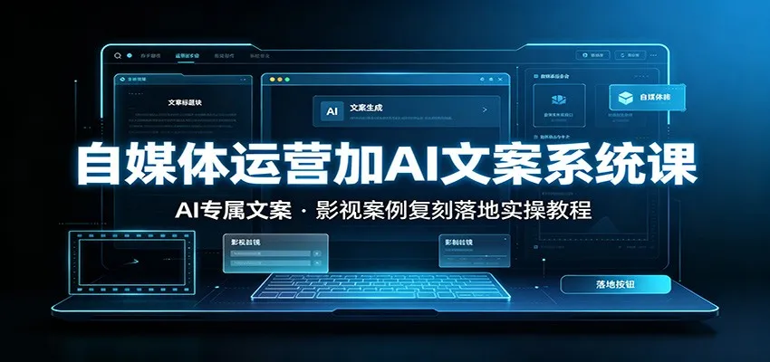 AI赋能自媒体运营：打造专属影视级AI文案，实操复刻教程与系统课程_趣客盟