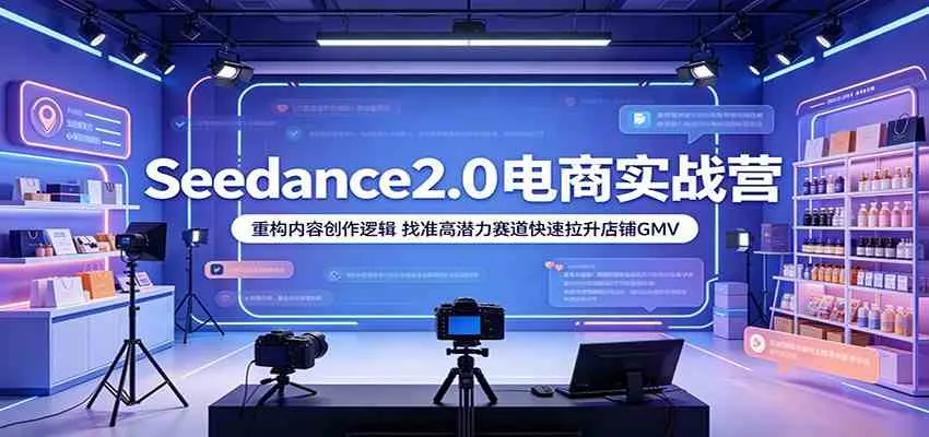 Seedance2.0电商实战营:重构内容创作逻辑,找准高潜力赛道快速拉升店铺GMV_趣客盟