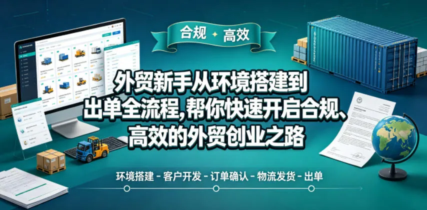 外贸新手从环境搭建到出单全流程，帮你快速开启合规、高效的外贸创业之路_趣客盟