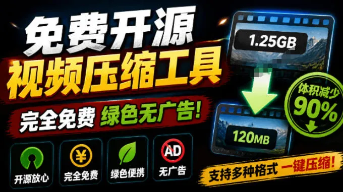 “视频压缩神器VideoSlim：免费绿色开源，轻松缩减90%体积，画质无损，助力高效存储与分享！”_趣客盟