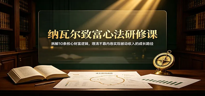纳瓦尔财富心法课:揭秘10大核心致富逻辑,轻松解锁被动收入成长之道 - 趣客盟
