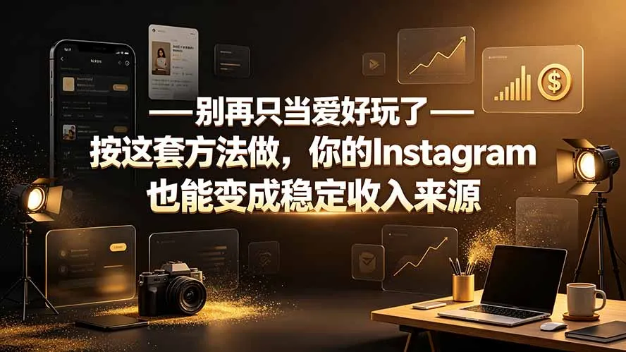 如何将Instagram变成稳定收入来源：专业方法打造你的盈利账号_趣客盟