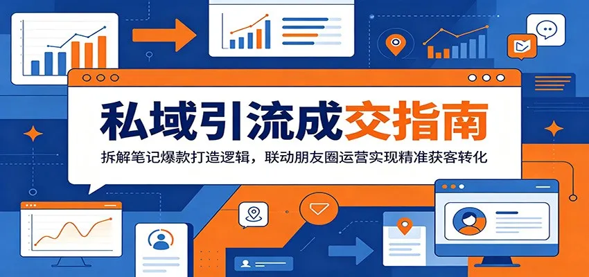 私域引流成交指南：拆解笔记爆款打造逻辑，联动朋友圈运营实现精准获客转化_趣客盟