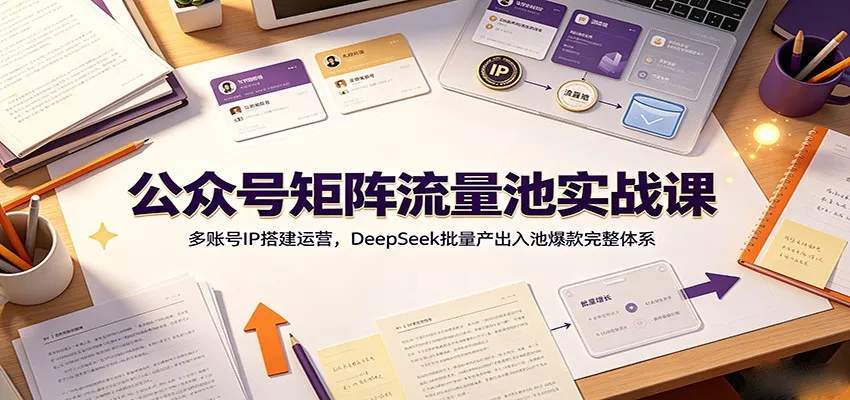 公众号矩阵流量池实战攻略：多账号IP运营策略，DeepSeek批量打造爆款内容全流程体系_趣客盟