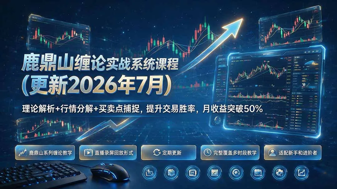 鹿鼎山缠论实战系统课程（2023年7月更新版）_趣客盟