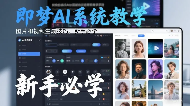 即梦AI系统教学，图片和视频生成技巧，新手必学-趣酷猫资源网