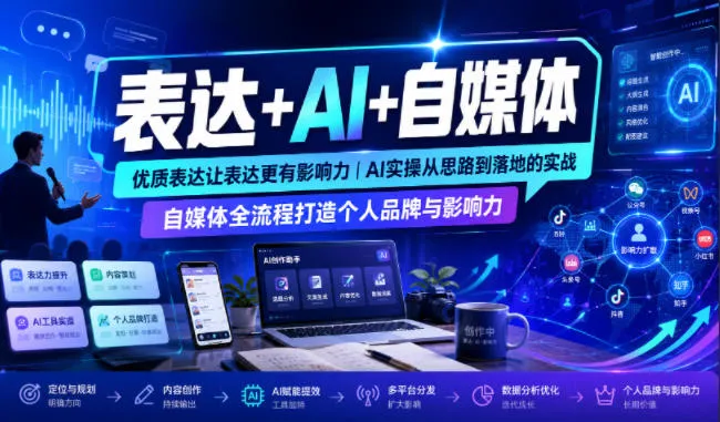 AI赋能自媒体表达力：打造高效影响力，从思维到执行实战技巧解析_趣客盟