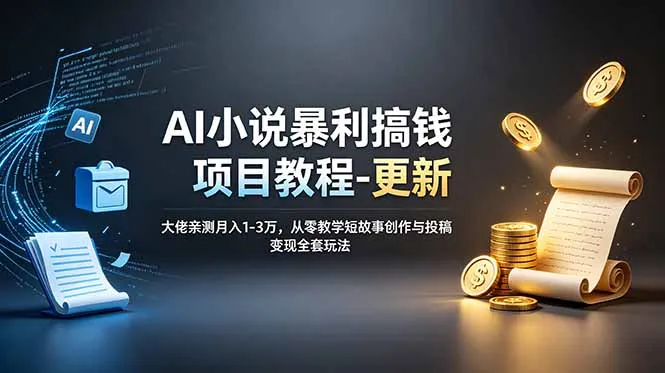番茄小说AI写作课:月入万元,爆款小说创作与多渠道变现攻略深度解析_趣客盟