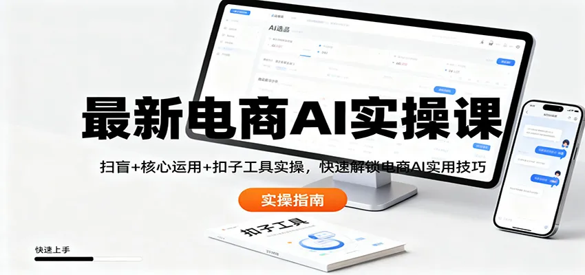 最新电商AI实操课:扫盲+核心运用+扣子工具实操,快速解锁电商AI实用技巧 最新电商AI实操课:扫盲+核心运用+扣子工具实操,快速解锁电商AI实用技巧