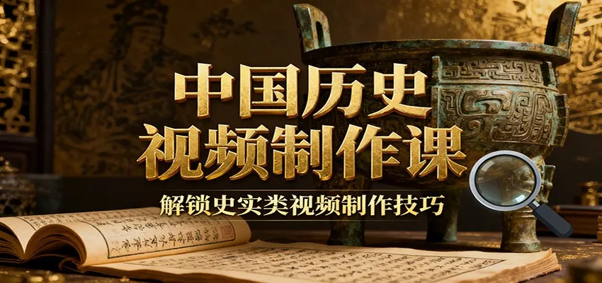 中国历史视频制作课：疆域地图集+参考文案+练习素材，解锁史实类视频制作技巧-趣酷猫资源网