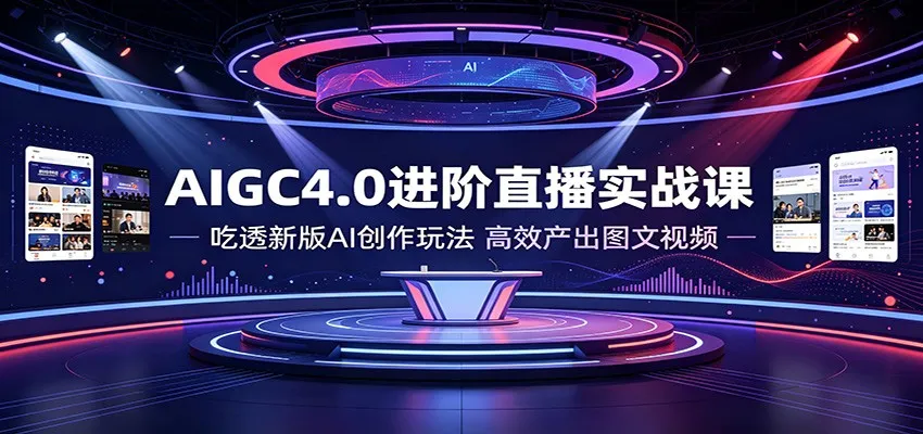 AI创作大师课：深度解析AIGC4.0图文视频新玩法，高效内容产出攻略_趣客盟