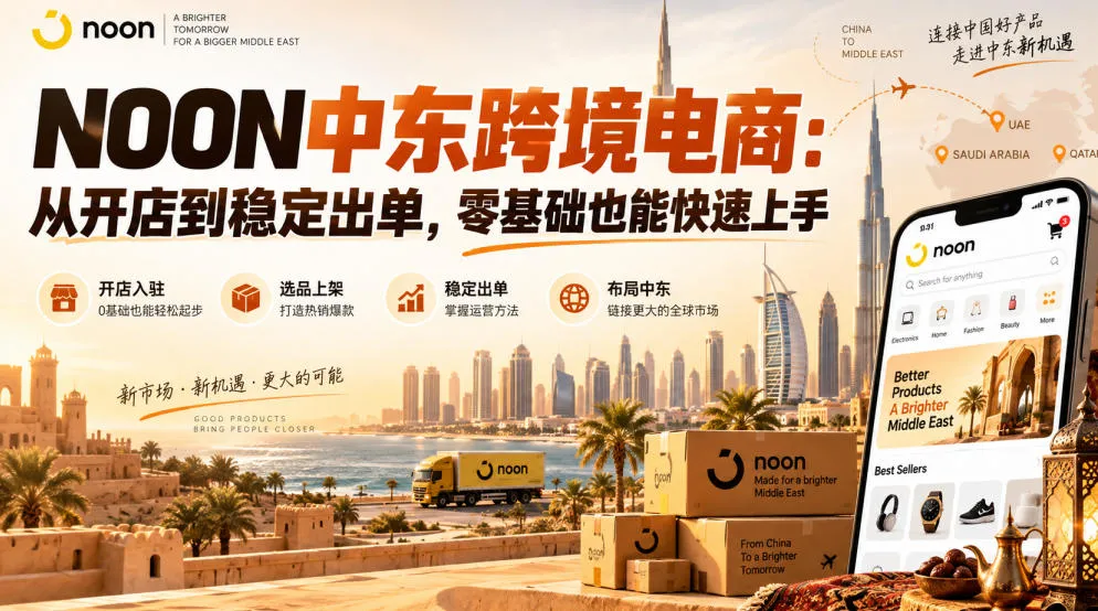 《2026中东跨境电商新手指南：NOON平台开店与稳定出单全攻略》 - 趣客盟