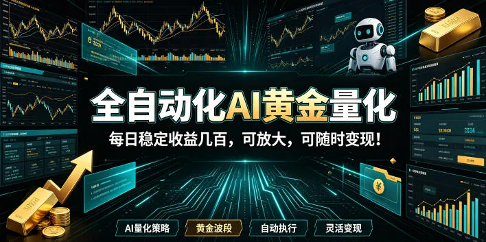 AI全自动化黄金量化交易，每日稳定盈利，可放大资金，快速变现！揭秘高效盈利秘籍_趣客盟